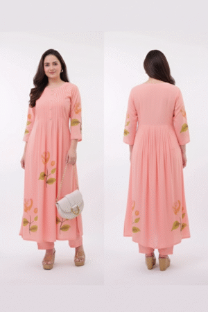 Cotton Fabric Hand-Paint Kurti – Elegant & Artistic Ethnic Wear for Women