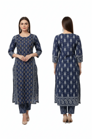 Women’s Cotton Blend Kurta Palazzo Set – Effortless Ethnic Elegance
