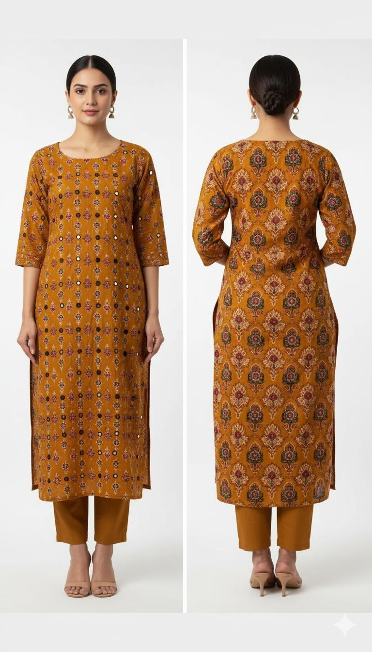 Women’s Rayon Printed Straight Kurta – Effortless Style & Ethnic Elegance