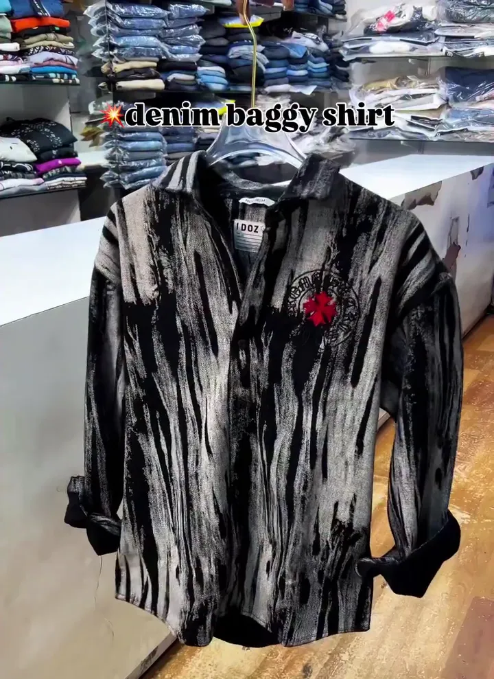 Men’s Premium Multicolour Artistic Textured Shirt - Image 2