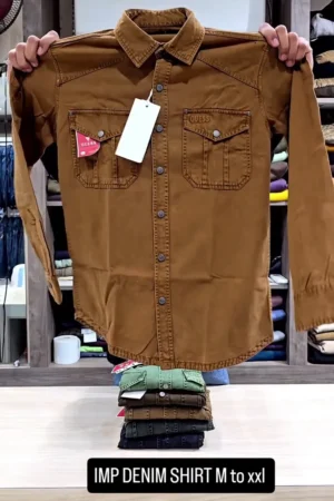 Slim Fit Opaque Pure Cotton Casual Shirt Brown