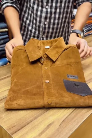 Men Casual Brown Shirt