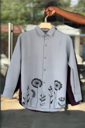 Premium Slim Fit Floral Artistry Party Shirt